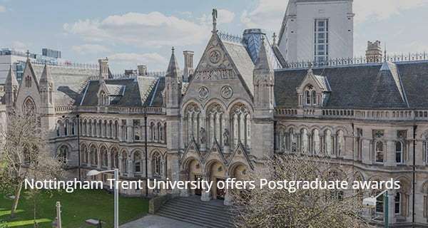Nottingham Trent University offers Postgraduate international awards in UK