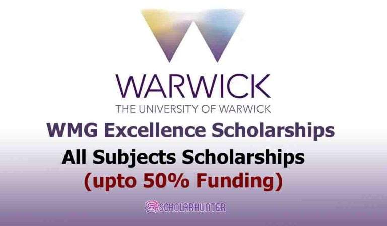 All Subjects WMG Excellence Scholarships to Study in UK