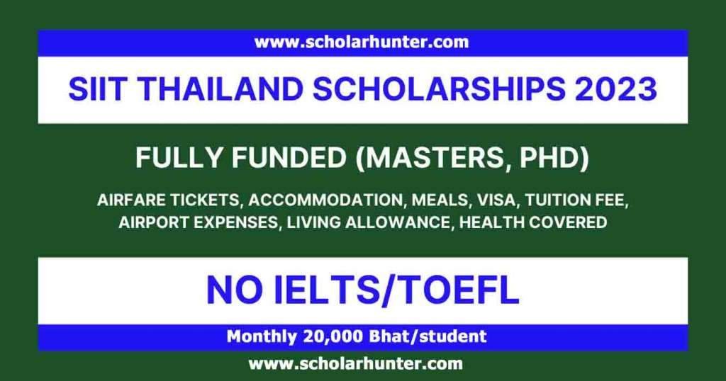 International SIIT Scholarships 2023 in Thailand (Fully-Funded Scholarships)