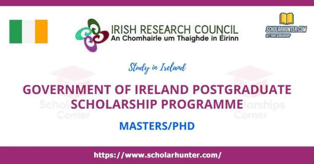 Postgraduate Scholarship 2023 by Ireland Government - Stipend of €18,500 and Tuition Fee 2 Postgraduate Scholarship 2023 by Ireland Government - Stipend of €18,500 and Tuition Fee