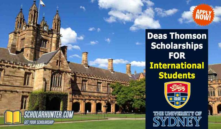 International Deas Thomson Scholarships by University of Sydney in Australia 10 International Deas Thomson Scholarships by University of Sydney in Australia