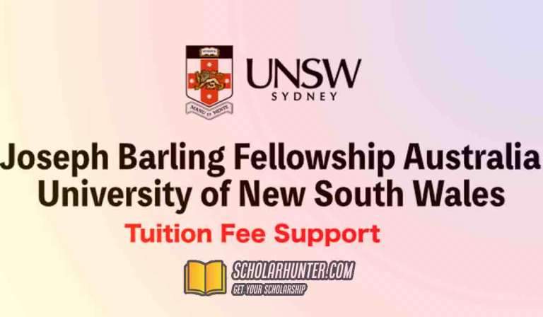 Joseph Barling Fellowship Australia Partial Funding $30,000 for Masters
