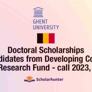 Special Research Fund Doctoral Scholarship 2023