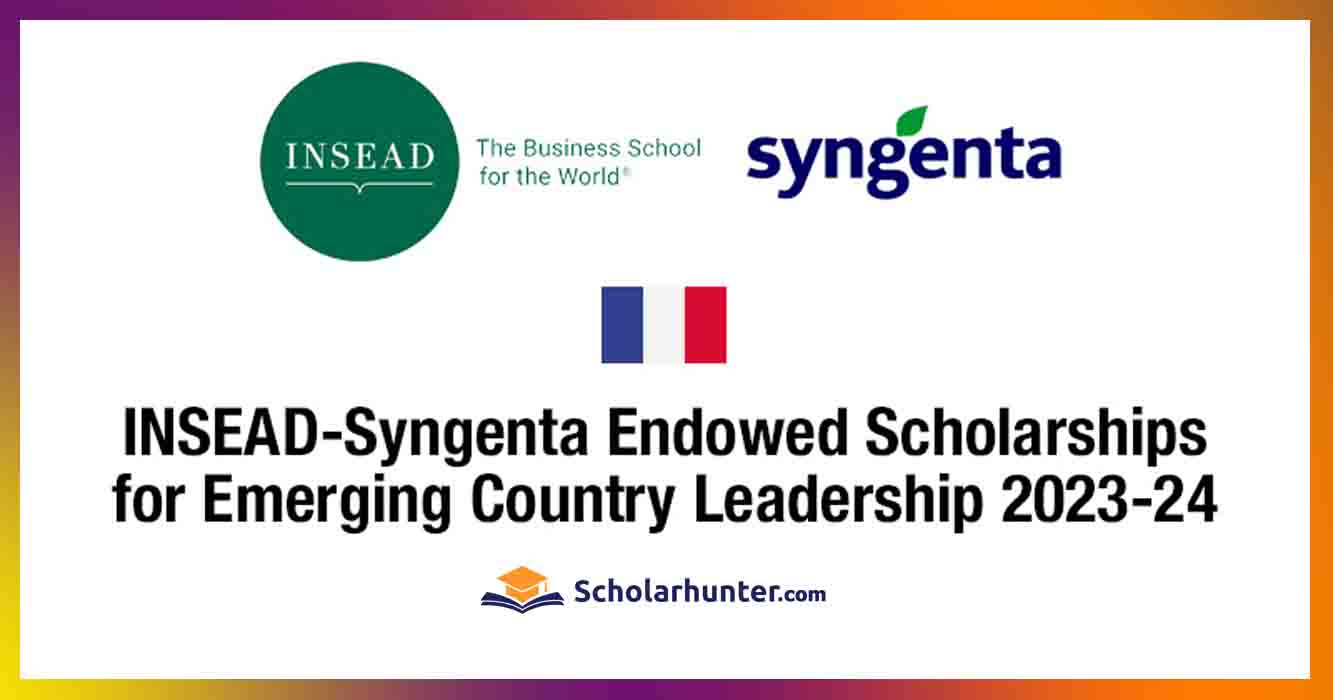 Syngenta Endowed Scholarships in France for Emerging Country Leadership