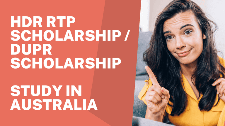 Get Funded for Higher Studies with HDR RTP Scholarship / DUPR Scholarship in Australia 27 HDR RTP Scholarship / DUPR Scholarship