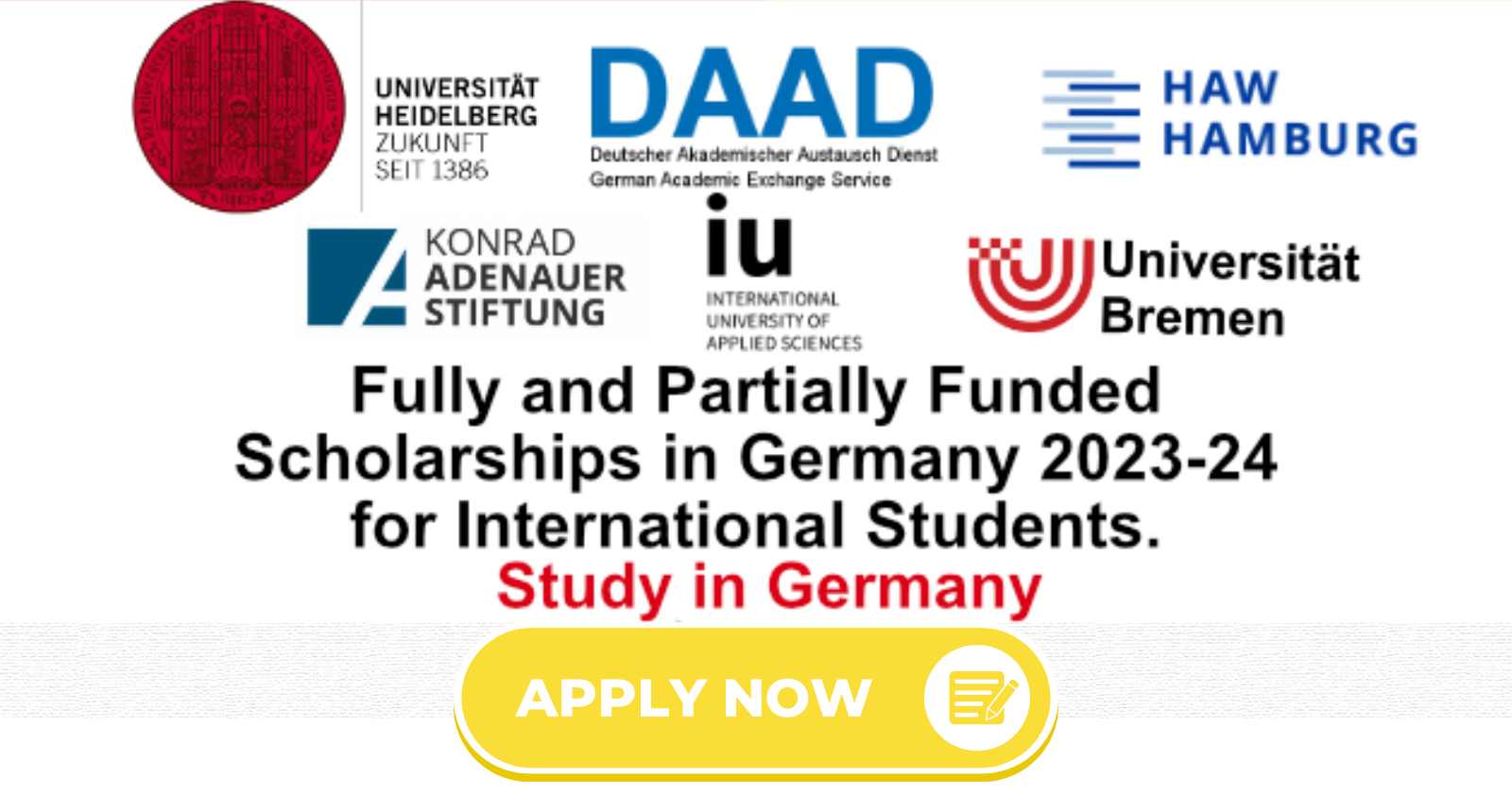 10 Fully and Partially Funded Scholarships in Germany