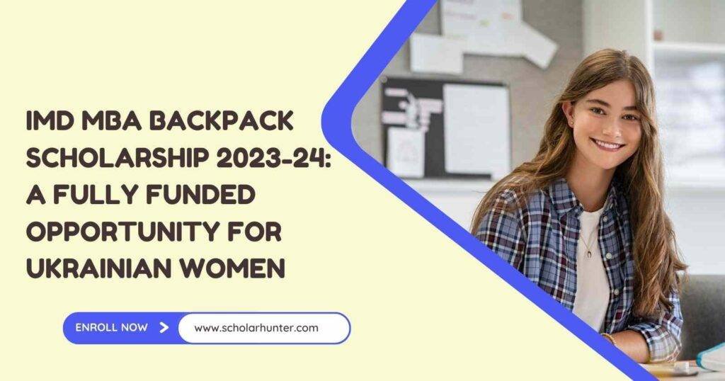 IMD MBA Backpack Scholarship