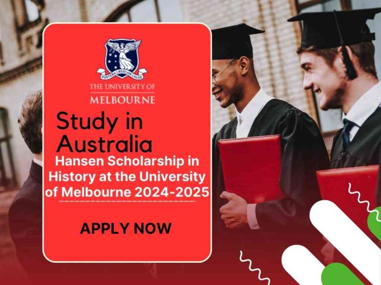 Hansen Scholarship in History at the University of Melbourne 2024-2025