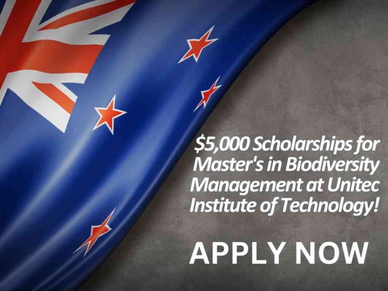 $5,000 UIT Scholarships for Master's in Biodiversity Management at Unitec Institute of Technology!