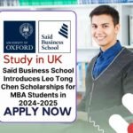 Saïd Business School Introduces Leo Tong Chen Scholarships for MBA Students in 2024-2025