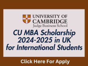 CU MBA Scholarship 2024-2025 in the UK for International Students