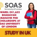 Bhagavan Mahavir PhD Scholarships at SOAS University of London