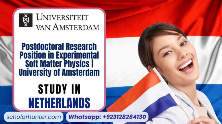 Postdoctoral Research Position in Experimental Soft Matter Physics | University of Amsterdam 14 Postdoctoral Research Position in Experimental Soft Matter Physics | University of Amsterdam