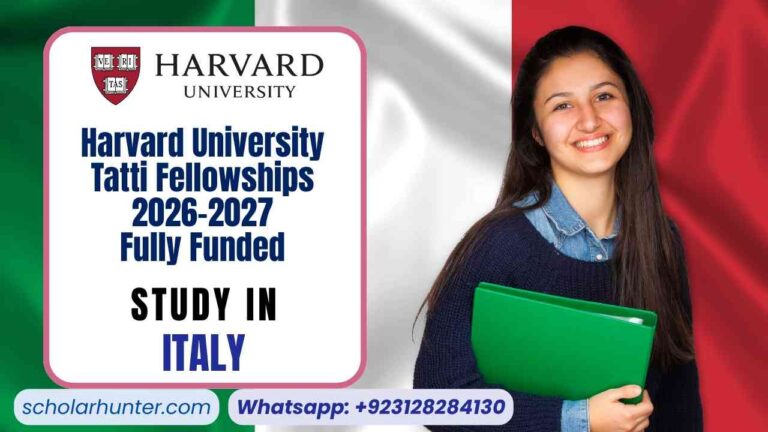 Harvard University Tatti Fellowships 2026–2027 in Italy | Fully Funded