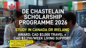 De Chastelain Scholarship Programme 2026 – Fully Funded Postdoctoral Research Exchange in Canada & Ireland