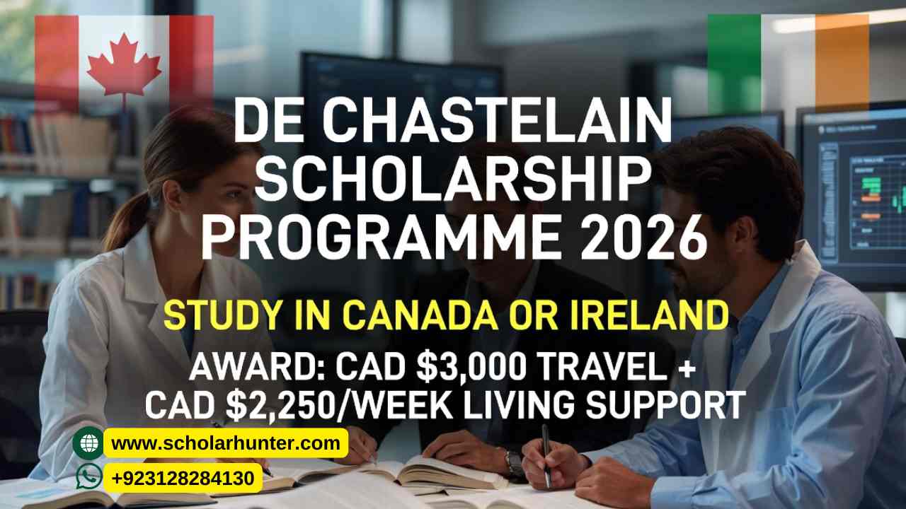 De Chastelain Scholarship Programme 2026 – Fully Funded Postdoctoral Research Exchange in Canada & Ireland 2 De Chastelain Scholarship Programme 2026 – Fully Funded Postdoctoral Research Exchange in Canada & Ireland