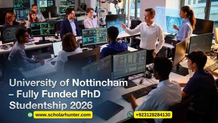 Fully Funded University of Nottingham PhD Studentship 2026 – Apply for Prestigious Computer Science PhD Positions 15 Fully Funded University of Nottingham PhD Studentship 2026
