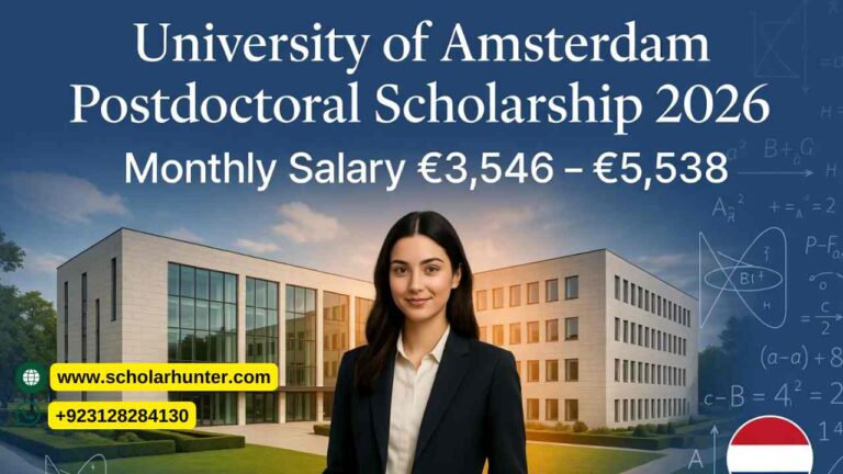 University of Amsterdam Postdoctoral Scholarship 2026 in Mathematics (Fully Paid Research Position)
