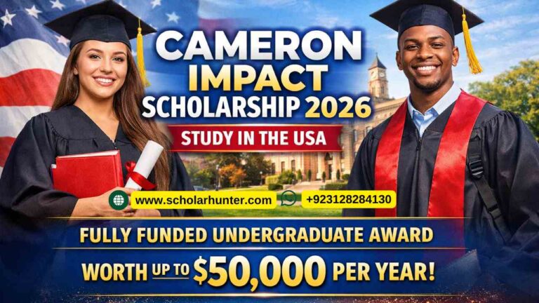 Cameron Impact Scholarship 2026 in USA – Fully Funded Undergraduate Award Worth Up to $50,000