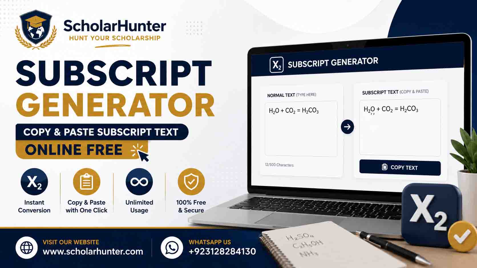 Subscript Generator – Copy & Paste Subscript Txt Online Free