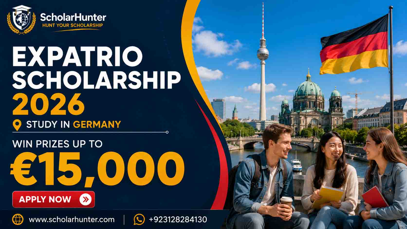 Expatrio Scholarship 2026 in Germany. International students can win prizes up to €15,000 for Winter Semester 2026