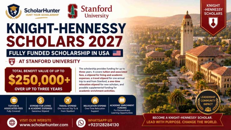Knight-Hennessy Scholars 2027 in USA Fully Funded Stanford University Scholarship