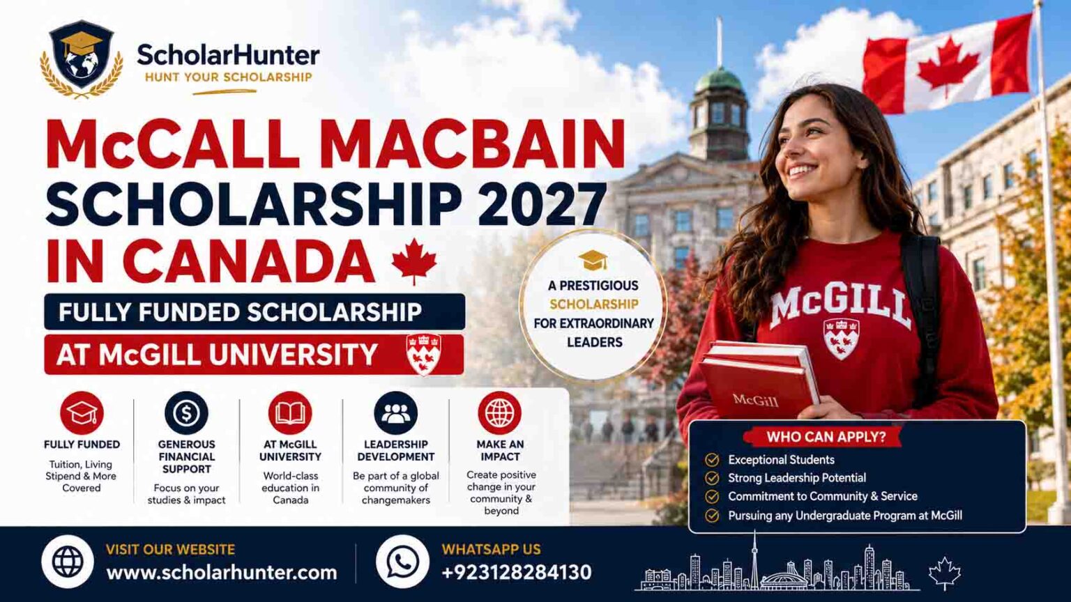 75 Canada Scholarships For International Students 2026 - 2027