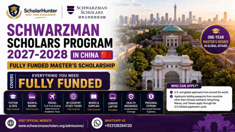Schwarzman Scholars Program 2027-2028 in China Fully Funded Master’s Scholarship