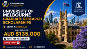 University of Melbourne Graduate Research Scholarships in Australia. Get 100% fee remission and support up to AUD $135,000