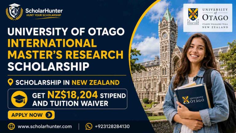 University of Otago International Master’s Research Scholarship Opens 1 University of Otago International Master’s Research Scholarship