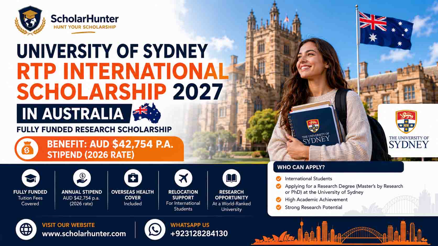 University of Sydney RTP International Scholarship 2027 in Australia Fully Funded Research Scholarship